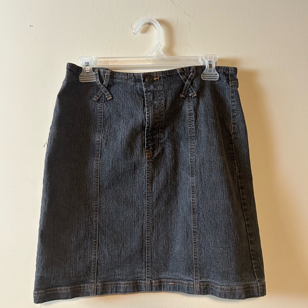No Boundaries Dark Denim A-Line Skirt